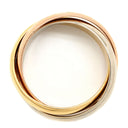 カルティエ Cartier トリニティ ホワイトゴールド×イエローゴールド×ピンクゴールド K18WG K18YG K18PG #50 リング 指輪 K18YG K18PG Au750 18K 18金 3重 3連 3カラー 10号