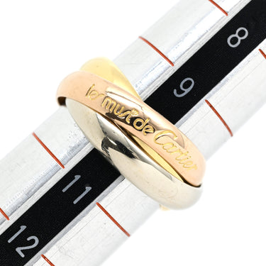 カルティエ Cartier トリニティ ホワイトゴールド×イエローゴールド×ピンクゴールド K18WG K18YG K18PG #50 リング 指輪 K18YG K18PG Au750 18K 18金 3重 3連 3カラー 10号