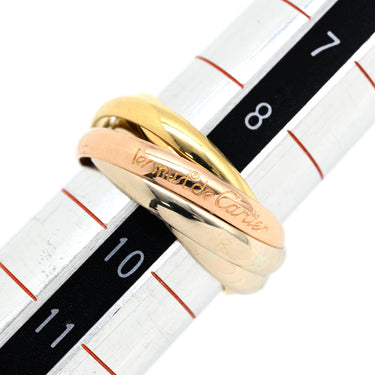 カルティエ Cartier トリニティ ホワイトゴールド×イエローゴールド×ピンクゴールド K18WG K18YG K18PG #49 リング 指輪 3カラー 5重 5連 Au750 18K 18金 9号