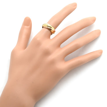 カルティエ Cartier トリニティ ホワイトゴールド×イエローゴールド×ピンクゴールド K18WG K18YG K18PG #49 リング 指輪 3カラー 5重 5連 Au750 18K 18金 9号