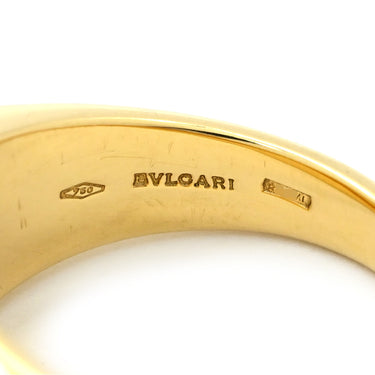 ブルガリ BVLGARI トロンケット イエロ―ゴールド×ホワイト K18YG ホワイトセラミック リング 指輪 BVLGARI Au750 YG 18K 18金 10号
