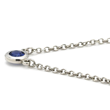 ティファニー Tiffany & Co カラー バイザヤード ペンダント プラチナシルバー Pt950 サファイア ネックレス T&Co. 1石 エルサペレッティ