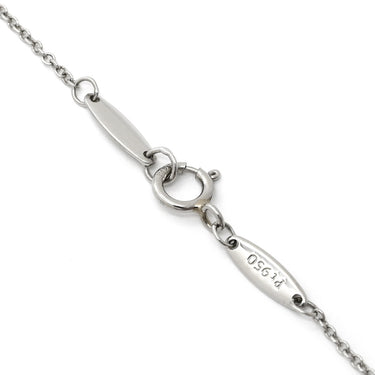 ティファニー Tiffany & Co カラー バイザヤード ペンダント プラチナシルバー Pt950 サファイア ネックレス T&Co. 1石 エルサペレッティ