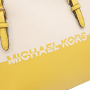 マイケルコース Michael Kors CHARLOTTE 3 IN 1 トート ラージ 35S4GCFT3R イエロー×ホワイト レザー トートバッグ ゴールド金具 マルチWAY A4サイズ