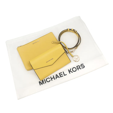 マイケルコース Michael Kors CHARLOTTE 3 IN 1 トート ラージ 35S4GCFT3R イエロー×ホワイト レザー トートバッグ ゴールド金具 マルチWAY A4サイズ