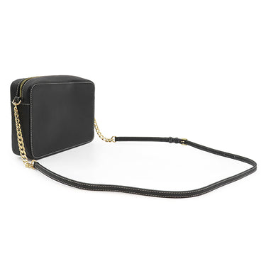 マイケルコース Michael Kors ジェットセット クロスボディ ラージ 35S4GTTC3W ブラック×ナチュラル レザー ポリプロピレン ショルダーバッグ ゴールド金具 黒 かごバッグ