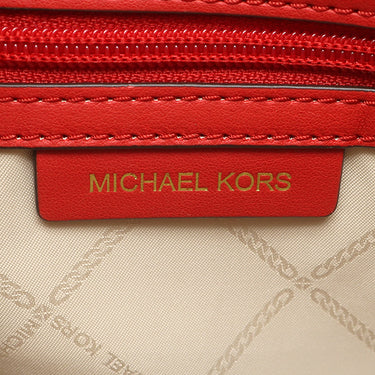 マイケルコース Michael Kors MERCER ベルテッド サッチェル スモール 30S9GM9S1B レッド×ブラウン PVC レザー 2WAYバッグ ゴールド金具 パドックチャーム
