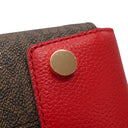 マイケルコース Michael Kors MERCER ベルテッド サッチェル スモール 30S9GM9S1B レッド×ブラウン PVC レザー 2WAYバッグ ゴールド金具 パドックチャーム