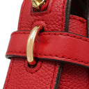 マイケルコース Michael Kors MERCER ベルテッド サッチェル スモール 30S9GM9S1B レッド×ブラウン PVC レザー 2WAYバッグ ゴールド金具 パドックチャーム