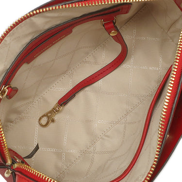 マイケルコース Michael Kors MERCER ベルテッド サッチェル スモール 30S9GM9S1B レッド×ブラウン PVC レザー 2WAYバッグ ゴールド金具 パドックチャーム