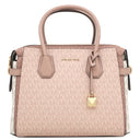 マイケルコース Michael Kors Mercer ミディアム カラーブロック ロゴ ベルト付きサッチェル 30S0GM9S2V ピンク×ホワイト PVC レザー 2WAYバッグ ゴールド金具