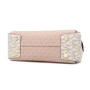 マイケルコース Michael Kors Mercer ミディアム カラーブロック ロゴ ベルト付きサッチェル 30S0GM9S2V ピンク×ホワイト PVC レザー 2WAYバッグ ゴールド金具