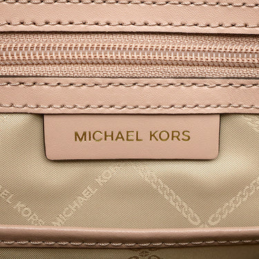 マイケルコース Michael Kors Mercer ミディアム カラーブロック ロゴ ベルト付きサッチェル 30S0GM9S2V ピンク×ホワイト PVC レザー 2WAYバッグ ゴールド金具