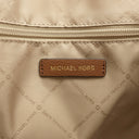 マイケルコース Michael Kors シャーロット ラージ トップジップ トート 35T0GCFT3B バニラ PVC レザー トートバッグ ゴールド金具 白 茶 MKシグネチャー