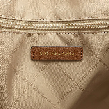 マイケルコース Michael Kors シャーロット ラージ トップジップ トート 35T0GCFT3B バニラ PVC レザー トートバッグ ゴールド金具 白 茶 MKシグネチャー