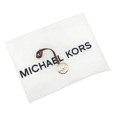 マイケルコース Michael Kors シャーロット ラージ トップジップ トート 35T0GCFT3B バニラ PVC レザー トートバッグ ゴールド金具 白 茶 MKシグネチャー