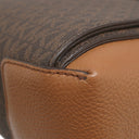 マイケルコース Michael Kors MERCER トップジップ ベルテッド サッチェル スモール 35F2GM9S1B ブラウン PVC レザー 2WAYバッグ ゴールド金具 茶