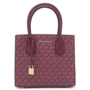 マイケルコース Michael Kors MERCER アコーディオン メッセンジャー ミディアム 30F1GM9M6B ボルドー PVC レザー 2WAYバッグ ゴールド金具