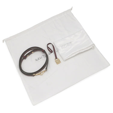 マイケルコース Michael Kors MERCER アコーディオン メッセンジャー ミディアム 30F1GM9M6B ボルドー PVC レザー 2WAYバッグ ゴールド金具