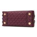 マイケルコース Michael Kors MERCER アコーディオン メッセンジャー ミディアム 30F1GM9M6B ボルドー PVC レザー 2WAYバッグ ゴールド金具