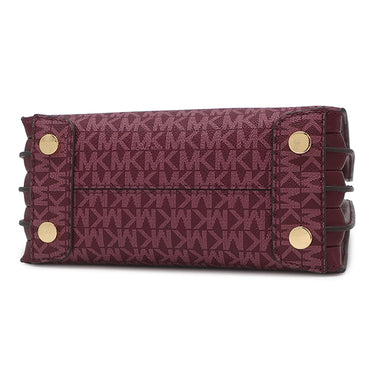 マイケルコース Michael Kors MERCER アコーディオン メッセンジャー ミディアム 30F1GM9M6B ボルドー PVC レザー 2WAYバッグ ゴールド金具