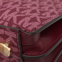 マイケルコース Michael Kors MERCER アコーディオン メッセンジャー ミディアム 30F1GM9M6B ボルドー PVC レザー 2WAYバッグ ゴールド金具