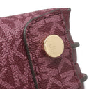 マイケルコース Michael Kors MERCER アコーディオン メッセンジャー ミディアム 30F1GM9M6B ボルドー PVC レザー 2WAYバッグ ゴールド金具