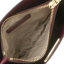 マイケルコース Michael Kors MERCER アコーディオン メッセンジャー ミディアム 30F1GM9M6B ボルドー PVC レザー 2WAYバッグ ゴールド金具