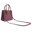 マイケルコース Michael Kors MERCER アコーディオン メッセンジャー ミディアム 30F1GM9M6B ボルドー PVC レザー 2WAYバッグ ゴールド金具