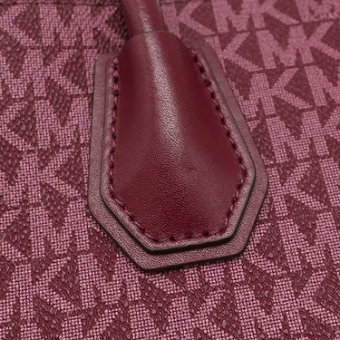 マイケルコース Michael Kors MERCER アコーディオン メッセンジャー ミディアム 30F1GM9M6B ボルドー PVC レザー 2WAYバッグ ゴールド金具