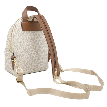 マイケルコース Michael Kors エリン シグネチャー スモール コンバーチブル 35T0GERB5B バニラ PVC レザー リュック・デイパック ゴールド金具 白 茶 MK