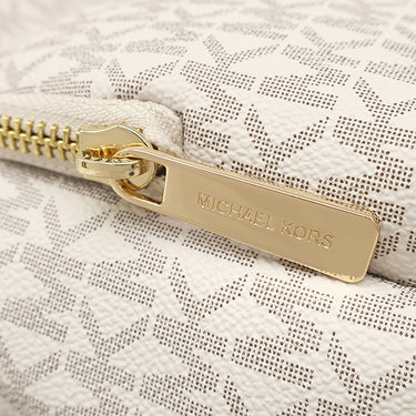 マイケルコース Michael Kors エリン シグネチャー スモール コンバーチブル 35T0GERB5B バニラ PVC レザー リュック・デイパック ゴールド金具 白 茶 MK