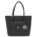 マイケルコース Michael Kors ジェットセット ミディアム ポケット トート 30S0GTTT6L ブラック レザー トートバッグ ゴールド金具 黒 MKロゴ