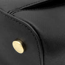 マイケルコース Michael Kors ジェットセット ミディアム ポケット トート 30S0GTTT6L ブラック レザー トートバッグ ゴールド金具 黒 MKロゴ