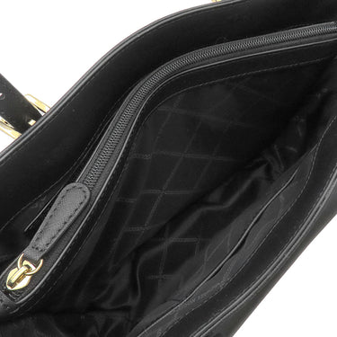 マイケルコース Michael Kors ジェットセット ミディアム ポケット トート 30S0GTTT6L ブラック レザー トートバッグ ゴールド金具 黒 MKロゴ