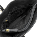 マイケルコース Michael Kors ジェットセット ミディアム ポケット トート 30S0GTTT6L ブラック レザー トートバッグ ゴールド金具 黒 MKロゴ
