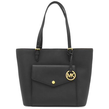 マイケルコース Michael Kors ジェットセット トートバッグ 35S6GTTT3L ブラック レザー トートバッグ ゴールド金具 黒 MKロゴ A4サイズ