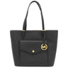 マイケルコース Michael Kors ジェットセット トートバッグ 35S6GTTT3L ブラック レザー トートバッグ ゴールド金具 黒 MKロゴ A4サイズ
