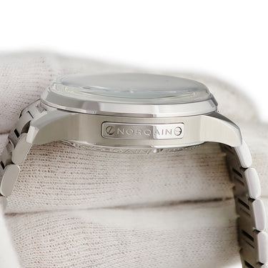 腕時計 ノルケイン NORQAIN フリーダム60 GMT 40mm アイスブルー NN2100SG/IA211/201SG 自動巻き メンズ 新品同様 デイト 水色