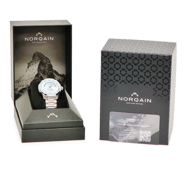 腕時計 ノルケイン NORQAIN フリーダム60 GMT 40mm アイスブルー NN2100SG/IA211/201SG 自動巻き メンズ 新品同様 デイト 水色