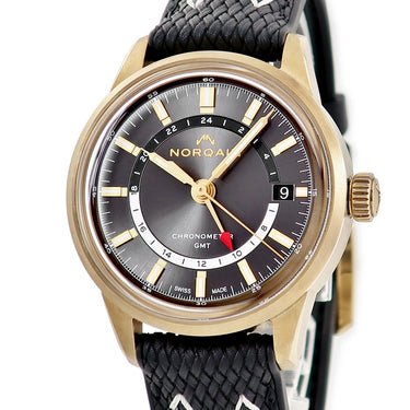 腕時計 ノルケイン NORQAIN フリーダム 60 GMT 40mm ブロンズ アンスラサイト NNZ2100ZLG/T215/20BPR.18Z 自動巻き メンズ OH済 限定