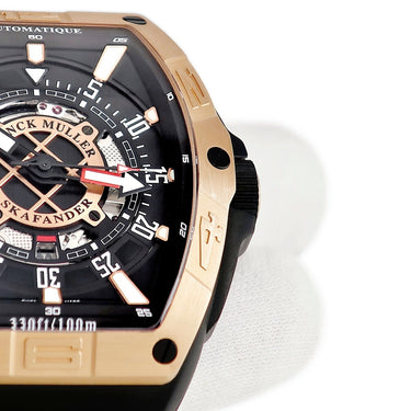 腕時計 フランクミュラー FRANCK MULLER スカファンダー SKF 46 DV SCDT TTNR BR5N NR 自動巻き メンズ 新品同様 K18PG×Ti ブラック バー 黒