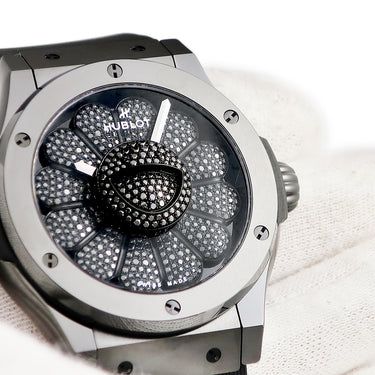 腕時計 ウブロ HUBLOT クラシックフュージョン タカシ ムラカミ オールブラック 507.CX.9000.RX.TAK21 自動巻き メンズ ダイヤ 限定