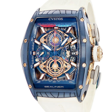 腕時計 クストス CVSTOS チャレンジ シーライナー クロノ レガッタ CVGT-SEA-REGATA-CP5N 自動巻き メンズ K18RG×SS コンビ 青PVD