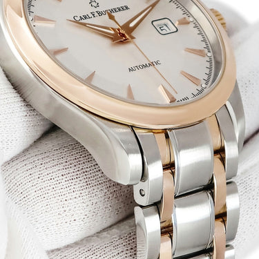 腕時計 カール F ブヘラ Carl F. Bucherer マネロ オートデイト 00.10915.07.13.21 自動巻き メンズ K18RG×SS コンビ シースルーバック