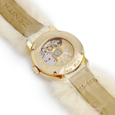 腕時計 ゼニス ZENITH ベビースター エリート 23.1220.67 自動巻き レディース K18YG無垢 純正ダイヤ ギョウシェ アラビア