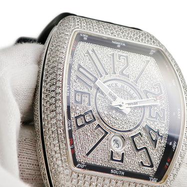 腕時計 フランクミュラー FRANCK MULLER ヴァンガード V45SCDT 自動巻き メンズ 全面ダイヤ パヴェ トノー アラビア