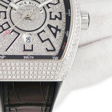 腕時計 フランクミュラー FRANCK MULLER ヴァンガード V45SCDT 自動巻き メンズ 全面ダイヤ パヴェ トノー アラビア