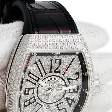 腕時計 フランクミュラー FRANCK MULLER ヴァンガード V45SCDT 自動巻き メンズ 全面ダイヤ パヴェ トノー アラビア