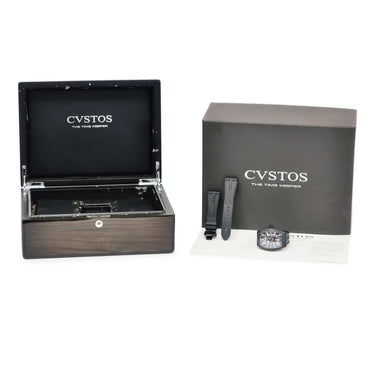 腕時計 クストス CVSTOS チャレンジ ジェットライナー 2 フォージドカーボン CVT-JET2-SL 自動巻き メンズ スケルトン ブラック